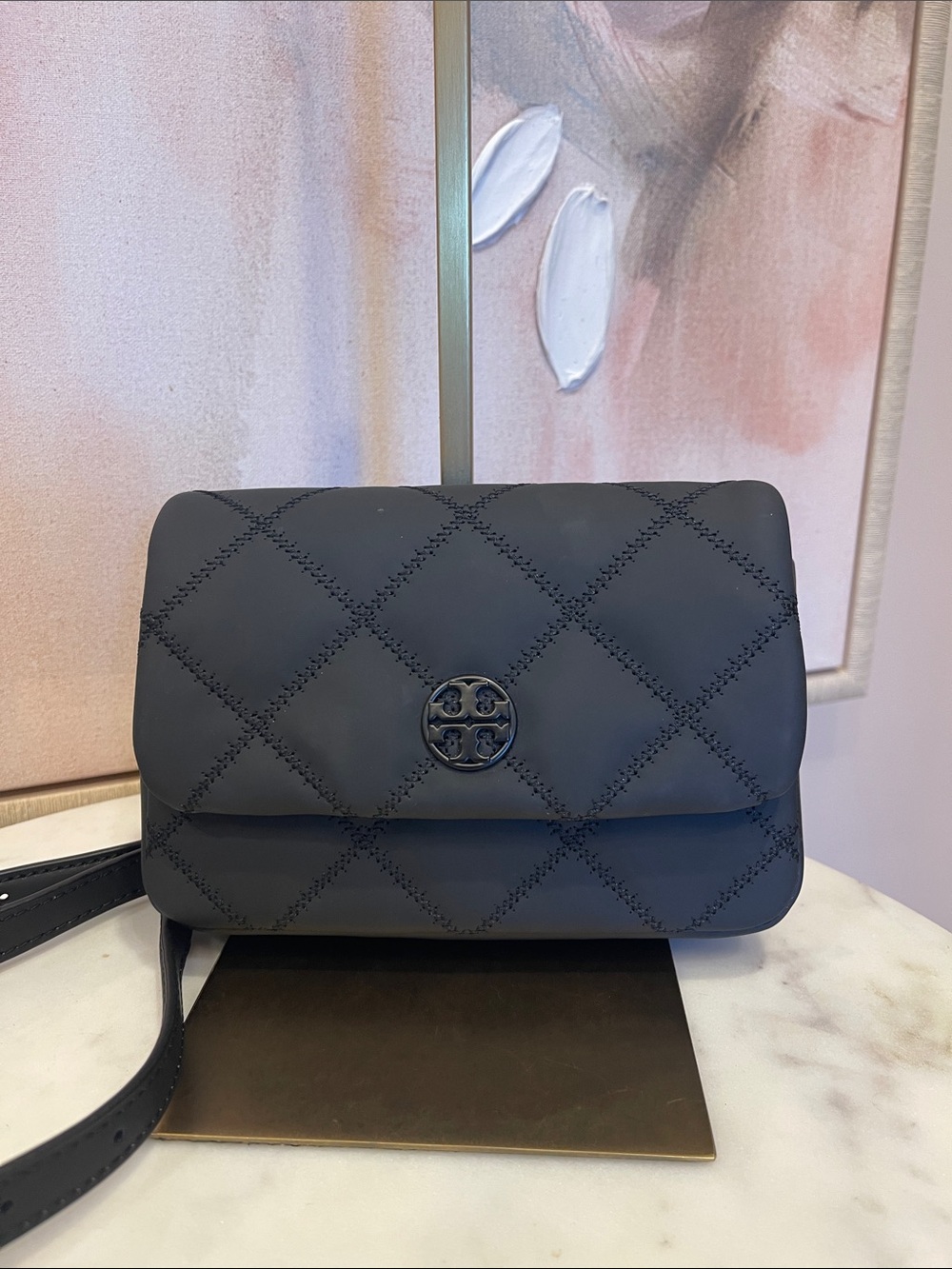 Tory Burch Quilted Belt Bag in Black